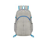 PORRASSO Foldable Backpack Hiking Daypack Waterproof Rucksack Lightweight Women Men Backpack for Camping Travel Outdoor Daily Use Grey