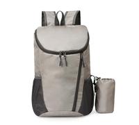 PORRASSO Foldable Backpack Lightweight Daypack 20 L Waterproof Rucksack Hiking Backpack for Women Men Camping Cycling Outdoor Sports Gray