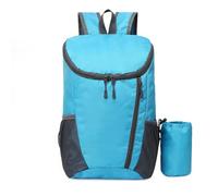 PORRASSO Foldable Backpack Lightweight Daypack 20 L Waterproof Rucksack Hiking Backpack for Women Men Camping Cycling Outdoor Sports Lake Blue