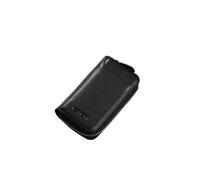 PORRASSO Genuine Leather Key Case Car Key Bag Key Pouch Portable Card Holder Keychain Wallet with 6 Hook for Men Black A