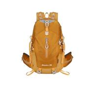 PORRASSO Hiking Backpack 30L Waterproof Rucksack Large Camping Daypack Breathable Durable Nylon Backpack for Women Men Travel Outdoor Sports Yellow