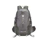 PORRASSO Hiking Backpack 30L Waterproof Rucksack Large Camping Daypack Breathable Durable Nylon Backpack for Women Men Travel Outdoor Sports Grey