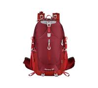 PORRASSO Hiking Backpack 40L Waterproof Rucksack Large Camping Daypack Durable Nylon Backpack for Women Men Travel Outdoor Sports Red