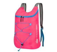 PORRASSO Hiking Backpack Foldable Daypack 18L Waterproof Rucksack Lightweight Backpack for Women Men Camping Cycling Outdoor Sports Rose Red