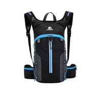PORRASSO Hiking Backpack Foldable Rucksack Breathable Daypack Lightweight Cycling Backpack Hydration Pack for Women Men Climbing Outdoor Sports Black Blue