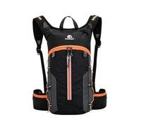 PORRASSO Hiking Backpack Foldable Rucksack Breathable Daypack Lightweight Cycling Backpack Hydration Pack for Women Men Climbing Outdoor Sports Black Orange