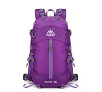 PORRASSO Hiking Backpack Trekking Rucksack Outdoor Daypack 30L Waterproof Durable Nylon Backpack for Women Men Camping Walking Climbing Travel Outdoor Sports Purple