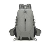 PORRASSO Hiking Backpack Waterproof 40L Rucksack Daypack Durable Lightweight Backpack Reflective Bag for Women Men Trekking Camping Walking Climbing Travel Outdoor Sports Grey