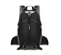 PORRASSO Hiking Backpack Waterproof 40L Rucksack Daypack Durable Lightweight Backpack Reflective Bag for Women Men Trekking Camping Walking Climbing Travel Outdoor Sports Black