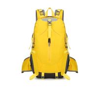 PORRASSO Hiking Backpack Waterproof 40L Rucksack Daypack Durable Lightweight Backpack Reflective Bag for Women Men Trekking Camping Walking Climbing Travel Outdoor Sports Yellow