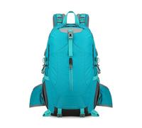 PORRASSO Hiking Backpack Waterproof 40L Rucksack Daypack Durable Lightweight Backpack Reflective Bag for Women Men Trekking Camping Walking Climbing Travel Outdoor Sports Lake Blue
