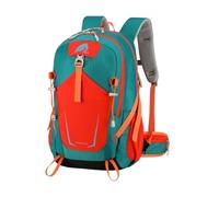 PORRASSO Hiking Backpack Waterproof Rucksack 40L Large Daypack with Reflective Strip Durable Nylon Backpack for Women Men Camping Climbing Travel Outdoor Sports Lake Blue