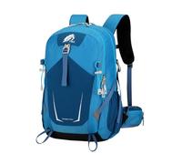 PORRASSO Hiking Backpack Waterproof Rucksack 40L Large Daypack with Reflective Strip Durable Nylon Backpack for Women Men Camping Climbing Travel Outdoor Sports Blue
