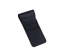 PORRASSO Leather Pen Roll Pouch Rustic Single Pen Case Multi Purpose Organizer Holder Handmade Fountain Pen Bag Office Work for Craft Work Study Black