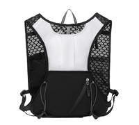 PORRASSO Lightweight Hydration Backpack Reflective Running Cycling Daypack Waterproof Outdoor Sports Backpack for Hiking Camping Fitness White Black