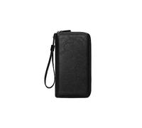 PORRASSO Men's Wallet Clutch Bag RFID Blocking Card Holder Cell Phone Purse PU Long Wallet with 12 Card Slots Black