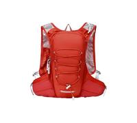 PORRASSO Outdoor Backpack Lightweight Rucksack Waterproof Daypack Reflective Running Vest Backpack with Hydration Compartment for Sport Travel Red