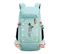 PORRASSO Outdoor Hiking Backpack 40L Waterproof Daypack Large Camping Rucksack Lightweight Nylon Backpack for Women Men Travel Trekking Climbing Milk Green