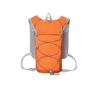 PORRASSO Outdoor Hydration Backpack Lightweight Running Backpack Reflective Rucksack Breathable Mesh Daypack for Hiking Camping Cycling Orange