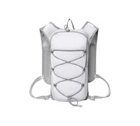 PORRASSO Outdoor Hydration Backpack Lightweight Running Backpack Reflective Rucksack Breathable Mesh Daypack for Hiking Camping Cycling White