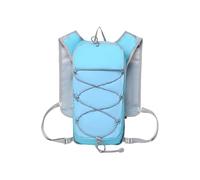 PORRASSO Outdoor Hydration Backpack Lightweight Running Backpack Reflective Rucksack Breathable Mesh Daypack for Hiking Camping Cycling Light Blue
