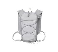 PORRASSO Outdoor Hydration Backpack Lightweight Running Backpack Reflective Rucksack Breathable Mesh Daypack for Hiking Camping Cycling Light Gray