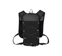 PORRASSO Outdoor Hydration Backpack Lightweight Running Backpack Reflective Rucksack Breathable Mesh Daypack for Hiking Camping Cycling Black