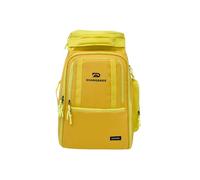 PORRASSO Outdoor Travel Backpack 40L Daypack with Wet Dry Separation | Oxford Camping Rucksack Multi-Pocket for Hiking Skiing Gym Camping Unisex Adult for Weekend Activities Yellow