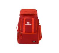 PORRASSO Outdoor Travel Backpack 40L Daypack with Wet Dry Separation | Oxford Camping Rucksack Multi-Pocket for Hiking Skiing Gym Camping Unisex Adult for Weekend Activities Red