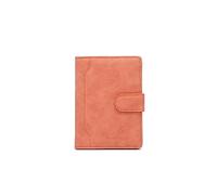 PORRASSO Passport Holder Travel Wallet RFID Blocking Card Case PU Travel Documents Organizer Lightweight Passport Cover for Men Women Orange