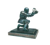 PORRASSO Pen Holder Executive Knight Pencil Stand Desktop Decorative Pen Holder Personalized Desk Accessory Cool Organizer for Office Home Blue