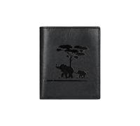 PORRASSO RFID Blocking Wallet Men's Vintage Cowhide Wallet Large Capacity Bifold Wallet with Multi Card Slots Coin Purse Change Pouch