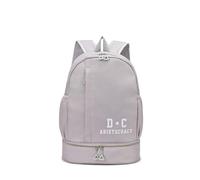 PORRASSO Travel Backpack Waterproof Daypack Gym Bag Rucksack with Independent Shoe Compartment Backpack for Women Men Swimming Fitness Grey B