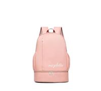 PORRASSO Travel Backpack Waterproof Daypack Gym Bag Rucksack with Independent Shoe Compartment Backpack for Women Men Swimming Fitness Pink C
