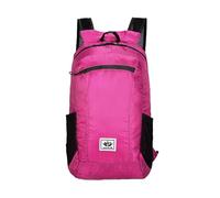 PORRASSO Ultralight Backpack Foldable Daypack Waterproof Rucksack Hiking Backpack for Women Men Camping Trekking Cycling Climbing Outdoor Sports Rose Red