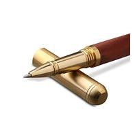 PORRASSO Vintage Signing Pen Wooden Ballpoint Pen Creative Handmade Writing Pen Smooth Writing for Precision Writing Journaling Drawing Red Sandalwood B