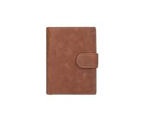 PORRASSO Wallet Men's RFID Blocking Wallet Genuine Leather Card Holder Coin Purse Change Pouch with 11 Card Slots Tan