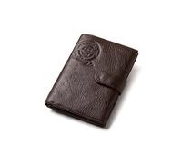 PORRASSO Wallet Men's Wallet Card Holder Bag Genuine Leather Card Slots Portable Wallets with 10 Card Slots Coffee