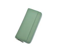 PORRASSO Wallet Women's Leather Purse RFID Blocking Card Holder Organizer Ladies Long Wallet Coin Purse Large Purse Fashion Wallets Green