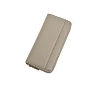 PORRASSO Wallet Women's Leather Purse RFID Blocking Card Holder Organizer Ladies Long Wallet Coin Purse Large Purse Fashion Wallets Grey