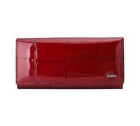 PORRASSO Women Wallets Elegant Purse Ladies Wallet Card Holder Multi-Compartment Wallet Phone Bag Change Pouch with 8 Card Slots Red