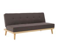 porrima 3 seater fabric sofa bed in grey