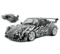 Porsche 911 964 RWB #13 Body Plastic Kit The Zebra 1994 White/Black 1:18 Model
