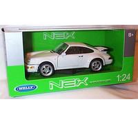 Porsche 911 (964) Turbo in white 1974 1:24 scale car model from Welly, 24023 New