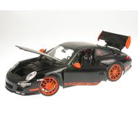 Porsche 911 997 GT3 RS black diecast model car 18015 Welly 1/18