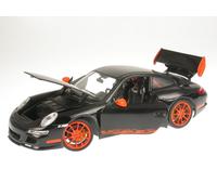 Porsche 911 997 GT3 RS black diecast model car 18015 Welly 1/18