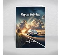 Porsche 911 Birthday Card for Dog Dad - Iconic German Sports Car 'Nine Eleven' Design for Classic Car Fans & Collectors: Dog Dad Birthday Card (Size A5)