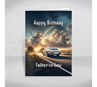 Porsche 911 Birthday Card for Father-in-Law - Iconic German Sports Car 'Nine Eleven' Design for Classic Car Fans & Collectors: Father-in-Law Birthday Card (Size A5)