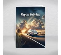 Porsche 911 Birthday Card for Friends & Family - Iconic German Sports Car 'Nine Eleven' Design for Classic Car Fans & Collectors: Birthday Card (Size A5)