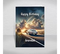 Porsche 911 Birthday Card for Grandad - Iconic German Sports Car 'Nine Eleven' Design for Classic Car Fans & Collectors: Grandad Birthday Card (Size A5)